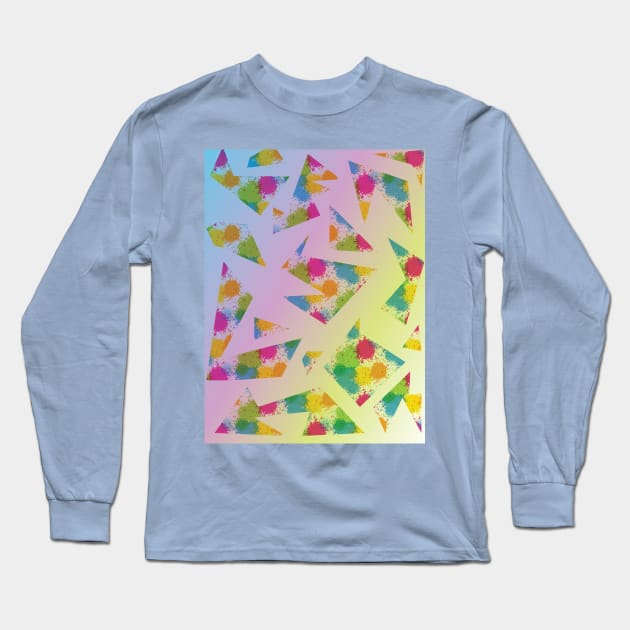 Fun 90's Pattern Long Sleeve T-Shirt by slice_of_pizzo